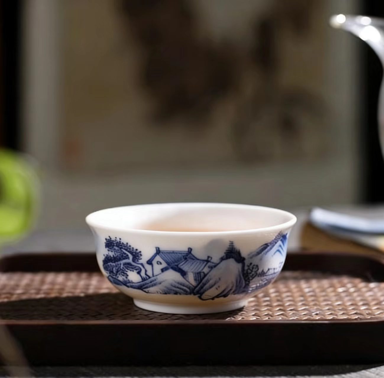 手绘青花主人杯